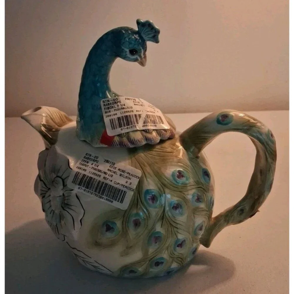 Edie Rose Home Peacock Collection Teapot Rachel Bilson 4 Cup